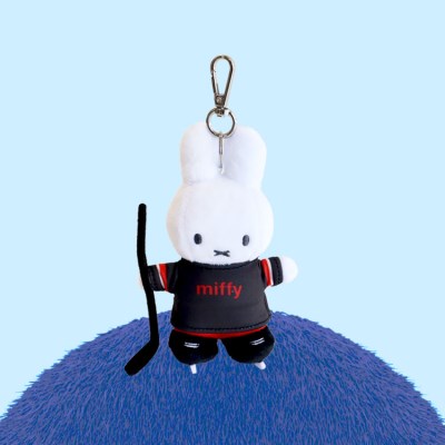 冬季奧運 Miffy 鎖匙扣 曲棍球(黑色)