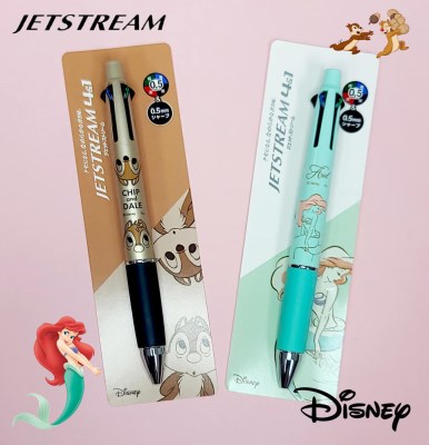 Uni Jetstream 4+1 0.5 Disney The Little Mermaid Chip and Dale 多機能筆