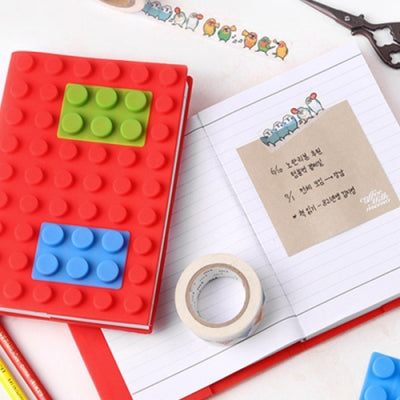 棒球暴龍藍色硬殼筆盒連紅色 Lego 日記本