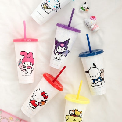 Sanrio 變色可重用冷飲杯 6件套