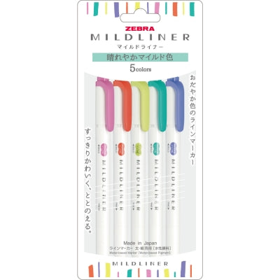 Zebra Mildliner 5色套裝