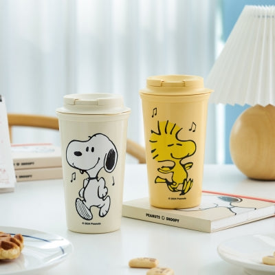 Snoopy 跳舞雙層隨行杯