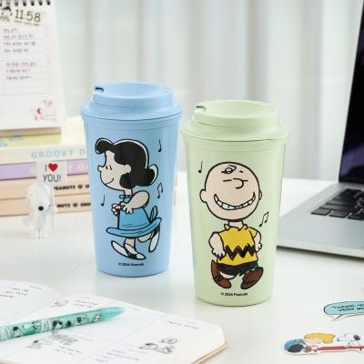 Snoopy 跳舞雙層隨行杯