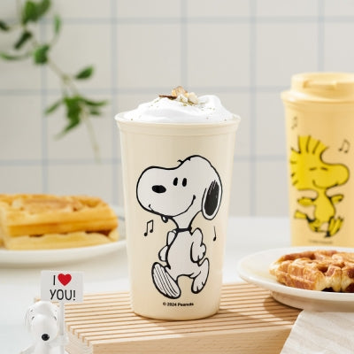 Snoopy 跳舞雙層隨行杯