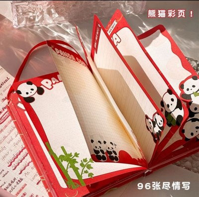 可愛熊貓文具套裝（原子筆／筆記本）