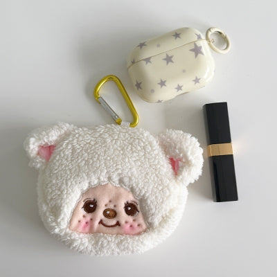 Monchhichi 角色毛絨零錢包吊飾