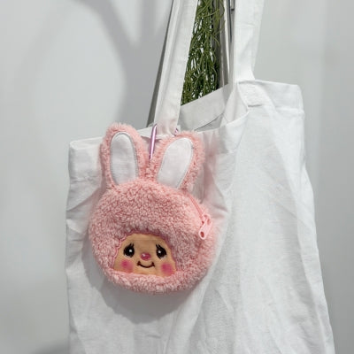 Monchhichi 角色毛絨零錢包吊飾