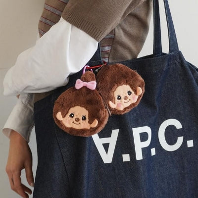 Monchhichi 角色毛絨零錢包吊飾