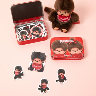 Monchhichi 鐵盒貼紙套裝