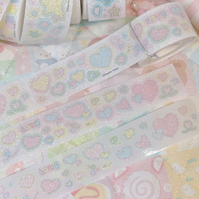 Heart Glitter 心形閃亮和紙膠帶