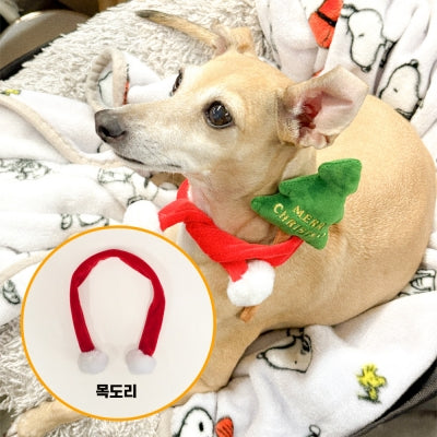 Snoopy 聖誕頸巾