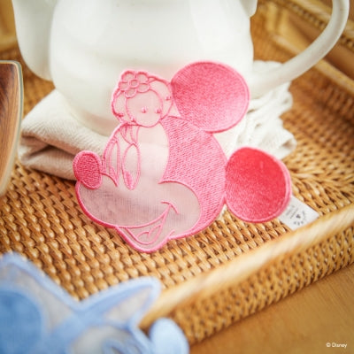 Mickey & Minnie 苧麻杯墊