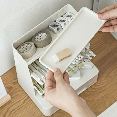 抽屜式六格筆筒收納盒