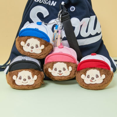 Monchhichi 臉部造型棒球小袋吊飾