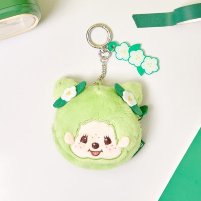 Monchhichi 臉型小袋鎖匙扣 - Matcha - Monchhichi Girl