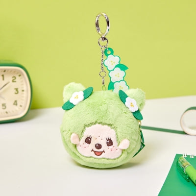 Monchhichi 臉型小袋鎖匙扣 - Matcha - Monchhichi Girl