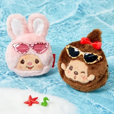 Monchhichi 臉部小袋鑰匙扣（曬黑版 Monchhichi 女）