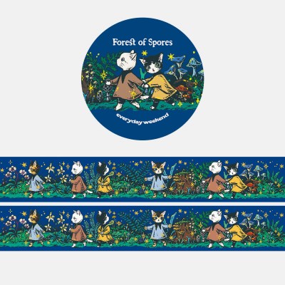 Saturday Mood 孢子森林金箔紙膠帶