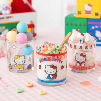 Hello Kitty 復古玻璃杯 3件套