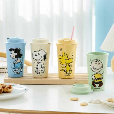 Snoopy 跳舞雙層隨行杯