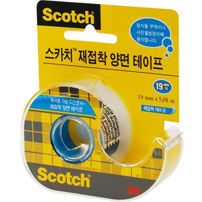 3M 可重貼雙面膠紙 238（19mm × 5.08m，12件）