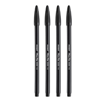 Monami Plus Pen 3000 原子筆套裝（黑色 4 件）