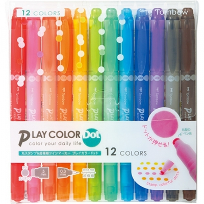 Tombow Play Color Dot 點點膠 12 色套裝