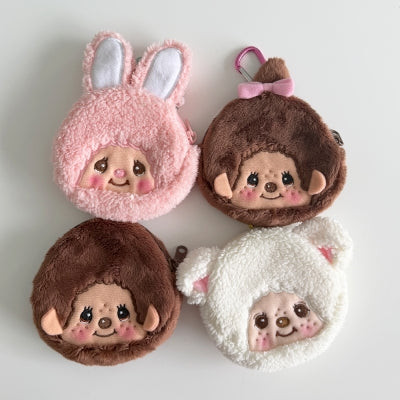 Monchhichi 角色毛絨零錢包吊飾