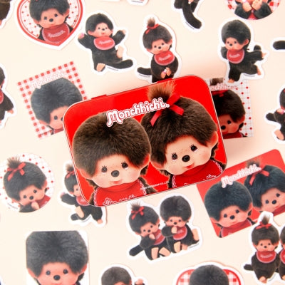 Monchhichi 鐵盒貼紙套裝