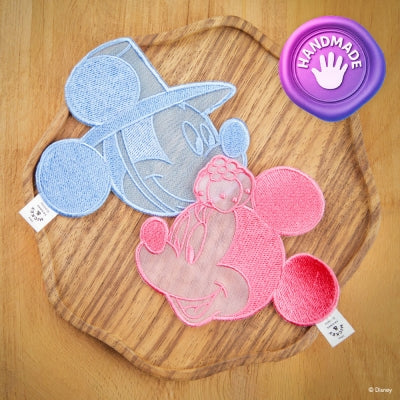 Mickey & Minnie 苧麻杯墊