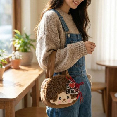Monchhichi 迷你圓形手挽袋