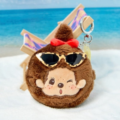 Monchhichi 臉部小袋鑰匙扣（曬黑版 Monchhichi 女）